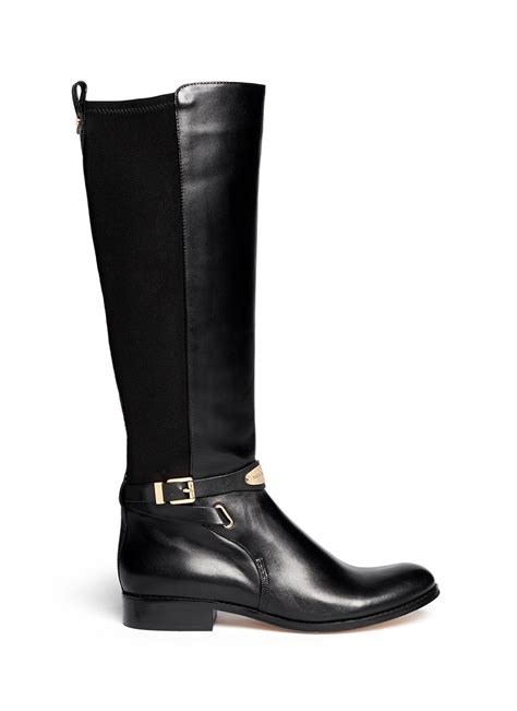 michael kors arley leather boot black